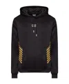 Ea7 Logo Hooded Sweater In Black
