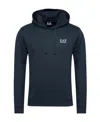 Ea7 Logo Hooded Sweater In Black