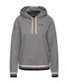 Ea7 Logo Hooded Sweater In Gray
