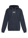 Ea7 Logo Hoodie In Blue