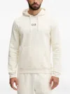 Ea7 Logo Hoodie In Neutral