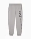 Ea7 Logo Joggers In Slim-fit Cotton With Pockets Logo Series In Gray