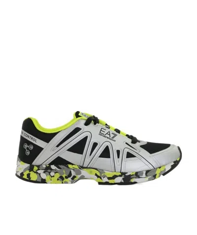 Ea7 Logo Lace Up Casual Sports Shoes In Gray