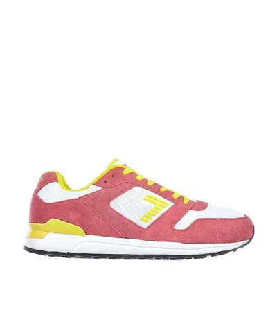 Ea7 Logo Lace Up Casual Sports Shoes In Red