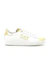 Ea7 Logo Lace Up Casual Sports Shoes In White