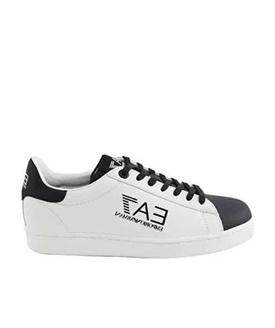 Ea7 Logo Lace Up Casual Sports Shoes In White