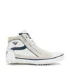 Ea7 Logo Lace Up Casual Sports Shoes In White