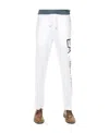 Ea7 Logo Series Cotton Joggers In White