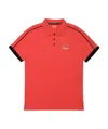 Ea7 Logo Lapel Polo Shirt In Red