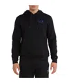 Ea7 Logo Logo Hooded Sweater In Black