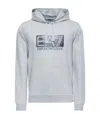 Ea7 Logo Logo Printed Hooded Sweater In White