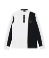 Ea7 Logo Long-sleeved Polo Shirt In White