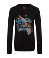 Ea7 Logo Long-sleeved Sweater In Black