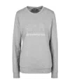 Ea7 Logo Long-sleeved Sweater In Gray