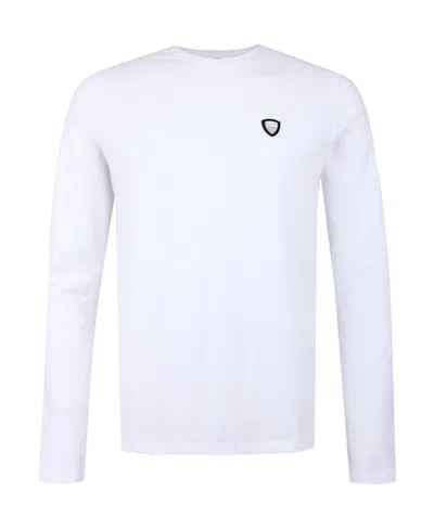 Ea7 Logo Long-sleeved T-shirt In White