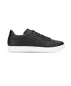 Ea7 Logo-debossed Sneakers In Black