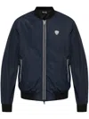 Ea7 Logo-patch Bomber Jacket In Blue