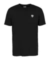 Ea7 Premium Shield Stretch Viscose-blend Crew-neck T-shirt In Black
