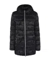 Ea7 Logo Patch Down Jacket In Black