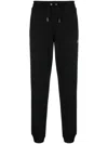 Ea7 Logo-patch Drawstring Track Pants In Black