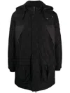 Ea7 Logo-patch Hooded Jacket In Black