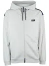 Ea7 Logo-patch Hoodie In Grau