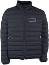 Ea7 Stretch Nylon Down Jacket In Blue
