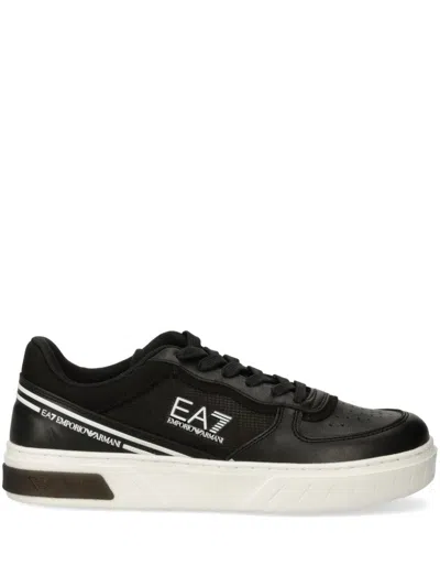 EA7 LOGO-PATCH PANELLED SNEAKERS