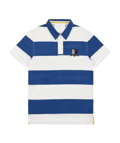 Ea7 Logo Patch Polo Shirt In White