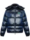 Ea7 Logo-patch Puffer Jacket In Blau