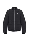 Ea7 Logo-patch Quilted Jacket In Black