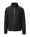 Ea7 Logo-patch Quilted Jacket In Black