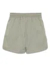 Ea7 Logo-patch Shorts In Green
