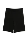 Ea7 Logo-patch Shorts In Black