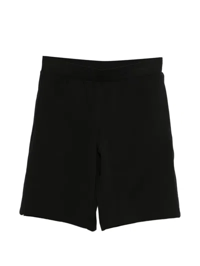 Ea7 Logo-patch Shorts In Black