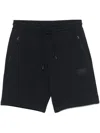 Ea7 Logo-patch Shorts In Blue