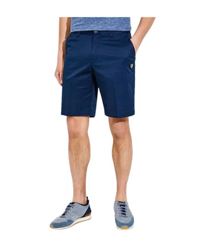 Ea7 Logo Patch Shorts In Blue