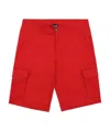 Ea7 Logo Patch Shorts In Red