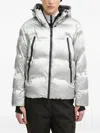 Ea7 Logo-patch Ski Jacket In Gray