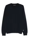 Ea7 Logo-patch Sweater In Blue
