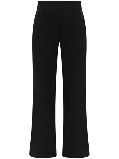 Ea7 Logo-patch Sweatpants In Black
