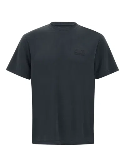 Ea7 Logo-patch T-shirt In Black