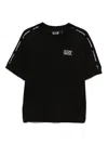 Ea7 Kids' Logo-patch T-shirt In Black