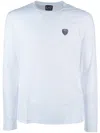 Ea7 Logo-patch T-shirt In White