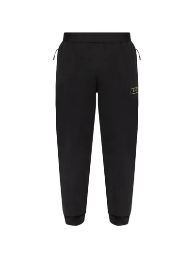 Ea7 Logo-patch Track Pants In Black