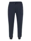 Ea7 Logo-patch Track Pants In Blue