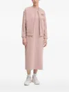 Ea7 Logo-patch Zip-up Jacket In Pink