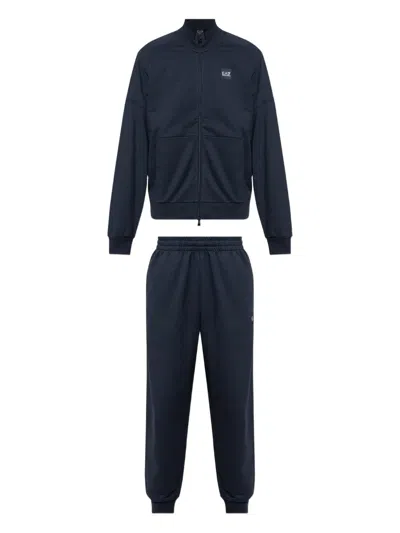 EA7 LOGO-PATCH ZIP-UP TRACKSUIT