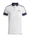 Ea7 Logo Pattern Polo Shirt In White