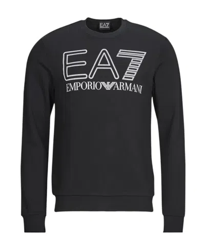 Ea7 Logo Pattern Sweater In Black